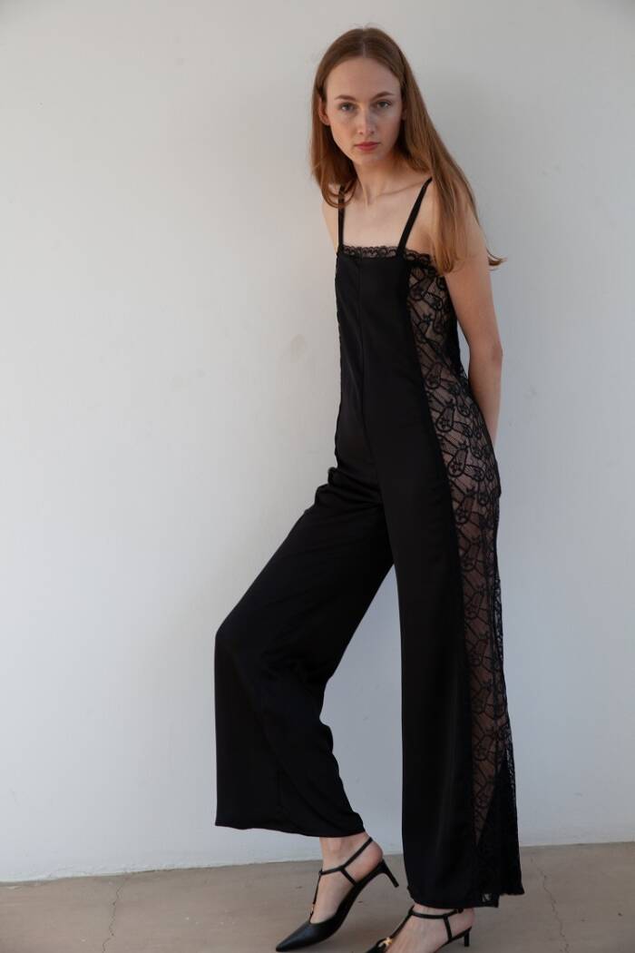 LACE SIDE PANEL JUMPSUIT - Image 2