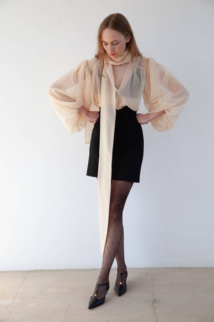 LONG SCARF  BLOUSE