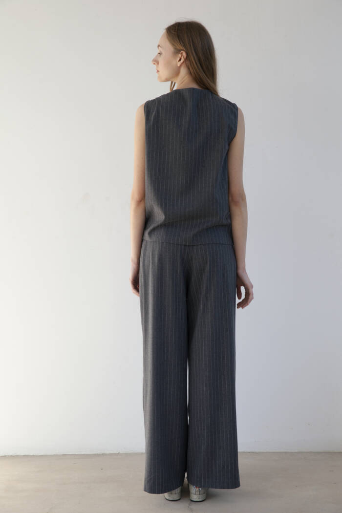 WIDE LEG PLEATED TROUSERS - Image 4