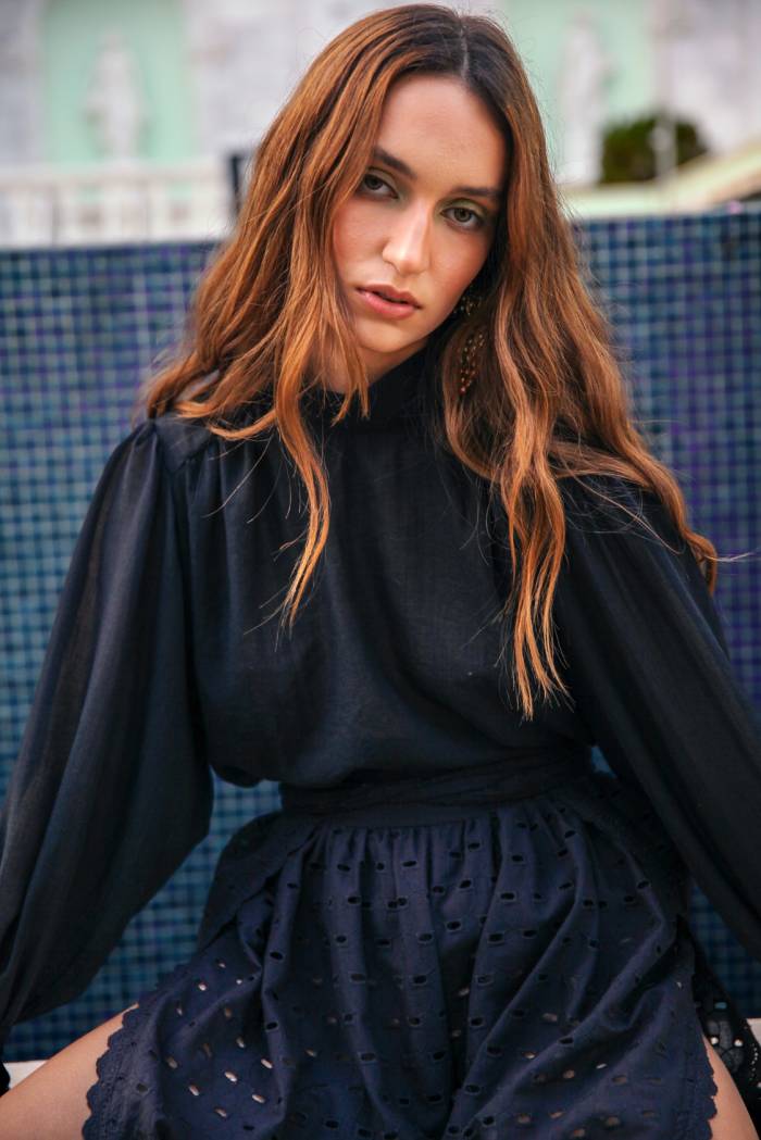 High neck blouse