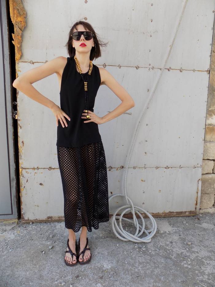 RACERBACK CROCHET DRESS